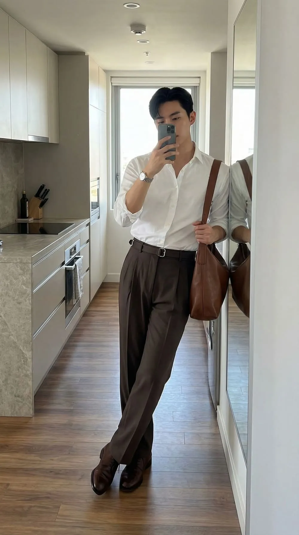 AI-generated dating profile photo example, created with TryOnWise