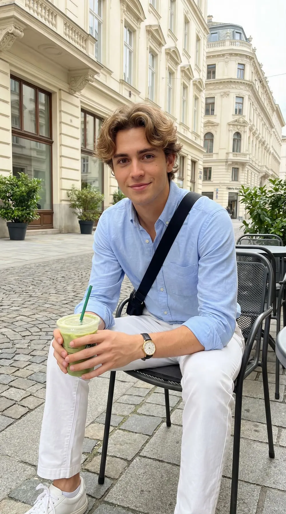 AI-generated dating profile photo example, created with TryOnWise